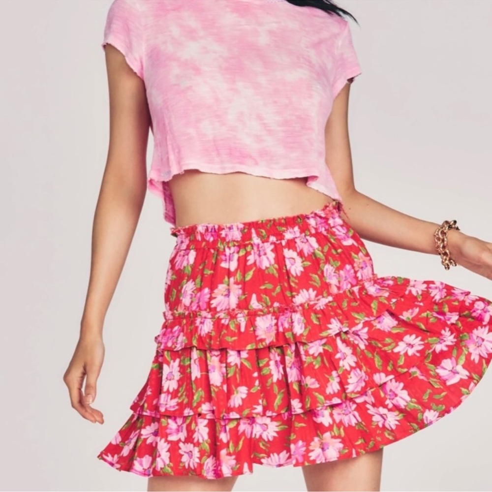 Loveshackfancy Corbett Mini Skirt